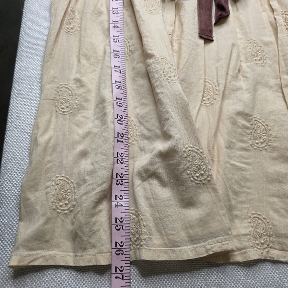 Sundance Catalog Embroidered Boho Tunic Blouse Cream XL - Picture 8 of 10